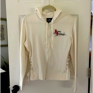Harley Davidson White Hoodie